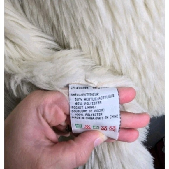 VTG 90's Y2K Penny Lane Coat L Brown Faux Suede Fur Hooded Buffy Friends - Picture 9 of 11